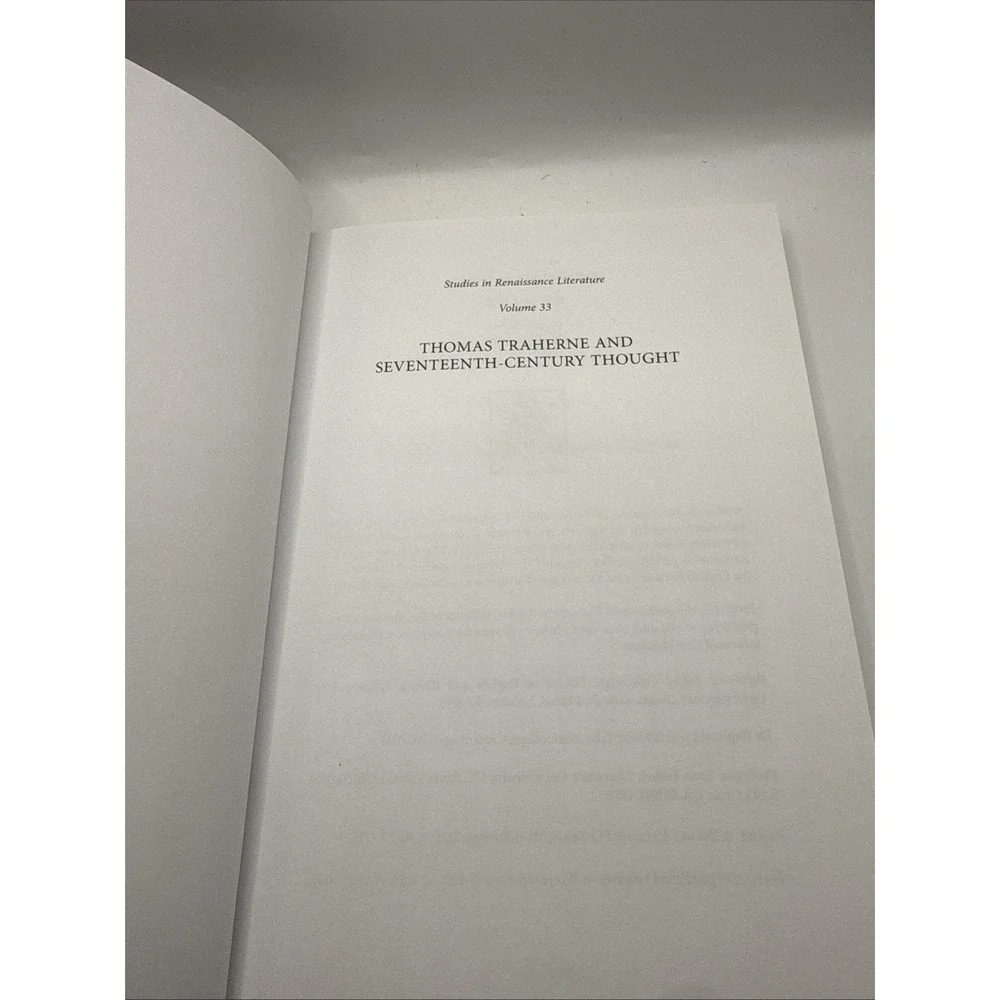 Thomas Traherne and Seventeenth-century Thought, Hardcover by Dodd, Elizabeth...